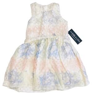 NWT Isobella & Chloe Size 5 Watercolor Petal Lace Dress